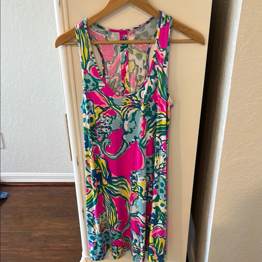 Lilly Pulitzer Pink and Green Sleeveless Sundress